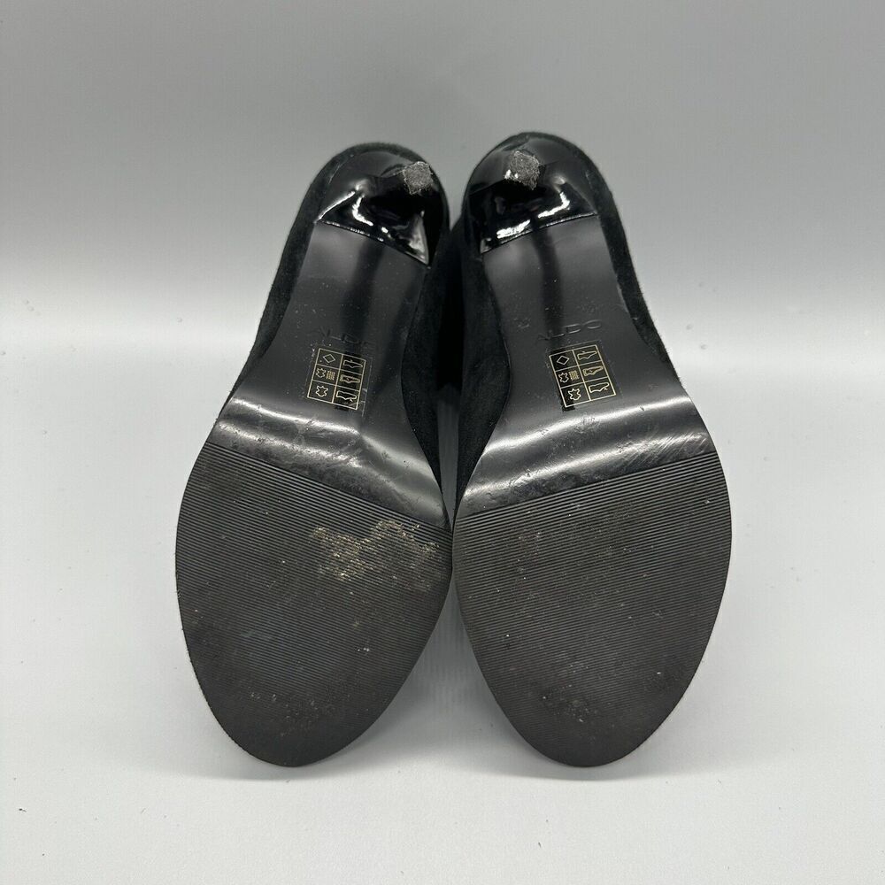 Aldo Black Ankle Boots Booties Heels Sevayn Suede Black Size 8.5 - Picture 7 of 8